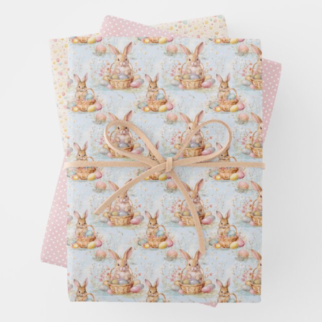 Colección de Papel de Regalo de Conejo de Pascua (In situ)