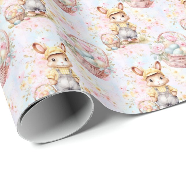 Colección de Papel de Regalo de Conejo de Pascua (Esquina del rollo)