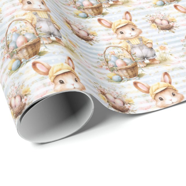 Colección de Papel de Regalo de Conejo de Pascua (Esquina del rollo)
