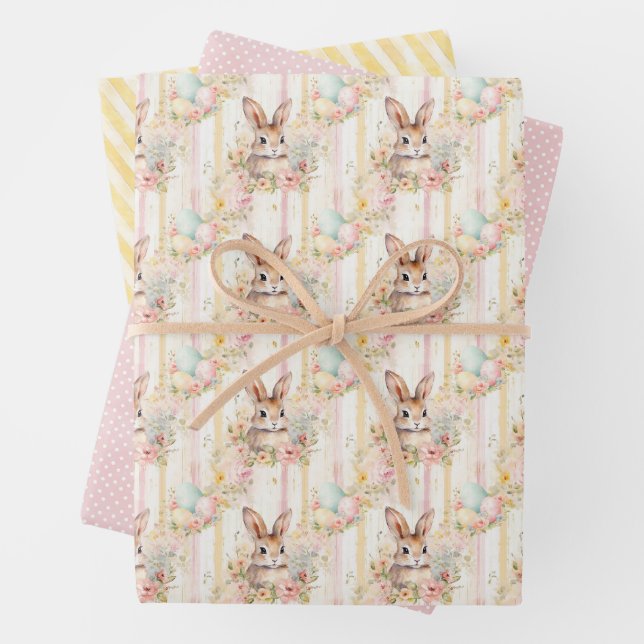 Colección de Papel de Regalo de Conejo de Pascua (In situ)
