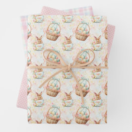 Colección de Papel de Regalo de Conejo de Pascua