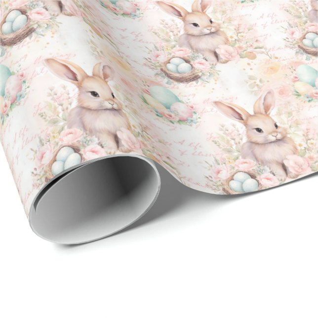 Colección de Papel de Regalo de Conejo de Pascua (Esquina del rollo)
