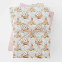 Colección de Papel de Regalo de Conejo de Pascua
