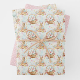 Colección de Papel de Regalo de Conejo de Pascua