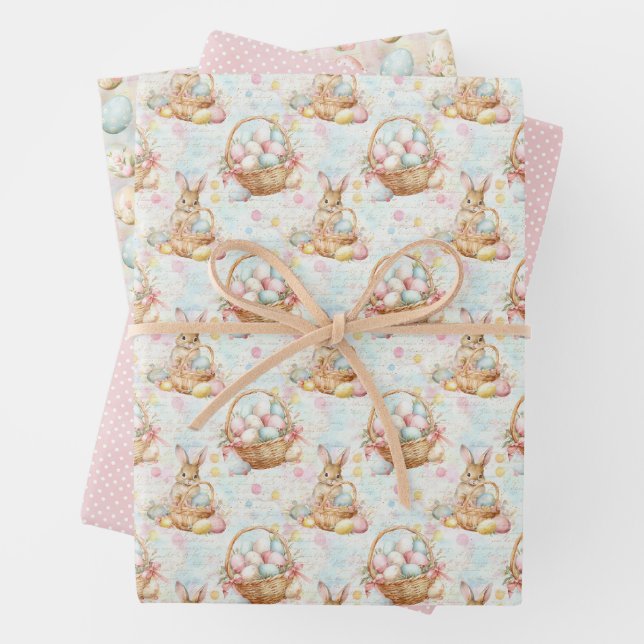 Colección de Papel de Regalo de Conejo de Pascua (In situ)