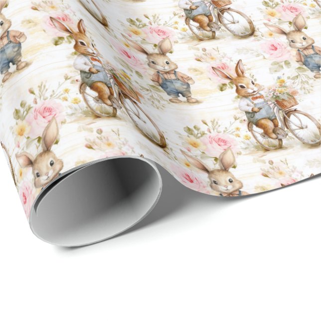 Colección de Papel de Regalo de Conejo de Pascua (Esquina del rollo)