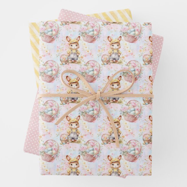Colección de Papel de Regalo de Conejo de Pascua (In situ)