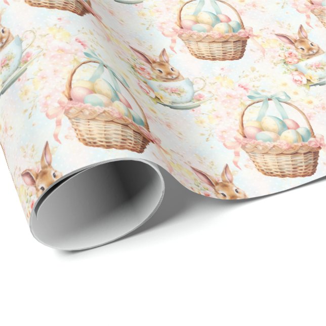 Colección de Papel de Regalo de Conejo de Pascua (Esquina del rollo)