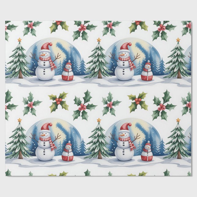 Colección de Papel de Regalo Navideño Festivo (Superficie plana)