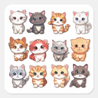 Colección de Pegatinas de amigos de Feline