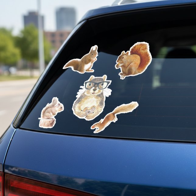 Colección de Pegatinas de Ardillas (Because one squirrel is never enough.)