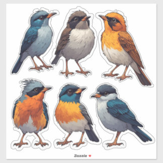 Colección de Pegatinas de Aves Cantoras 🐦