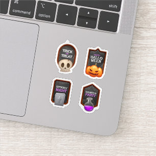 Colección de pegatinas de horror espeluznante de H