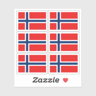 Colección de pegatinas de la bandera de Noruega –