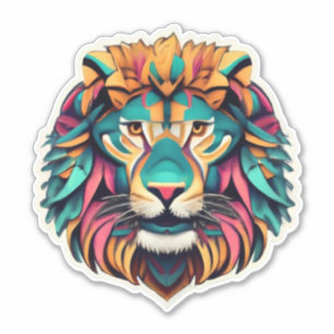 Colección de Pegatinas de leones de artistas ruido