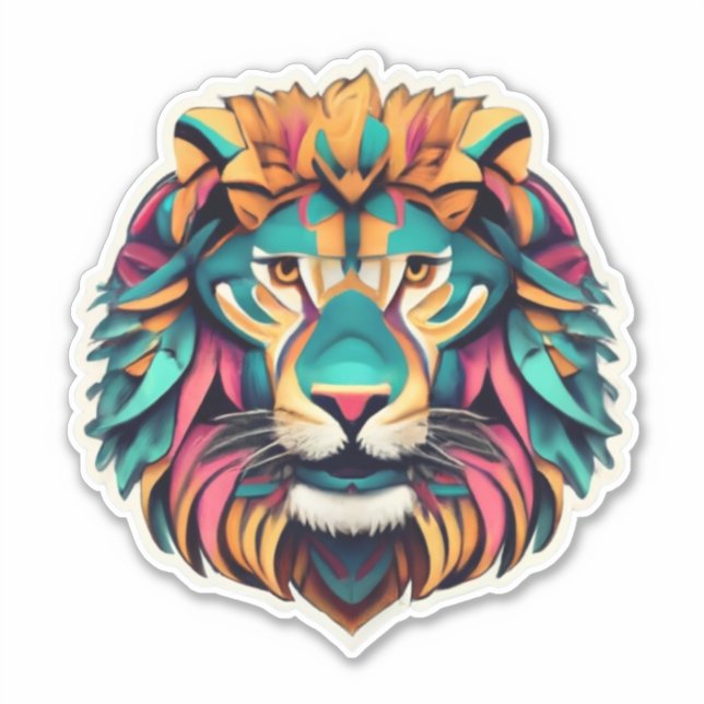 Colección de Pegatinas de leones de artistas ruido (Anverso)
