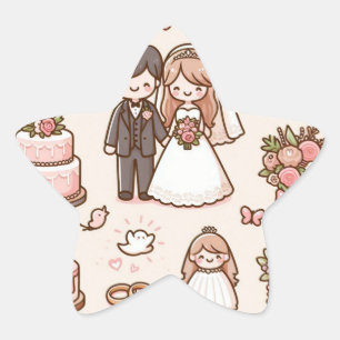 Colección de Pegatinas de novias y novias"
