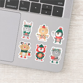 colección de pegatinas de personajes de Navidad