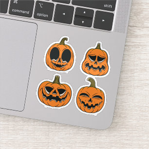 colección de pegatinas espantosas de calabaza de H