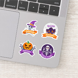 colección de pegatinas espeluznantes de Halloween
