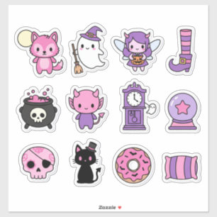 Colección de Pegatinas Kawaii Enchanted Pastel Hau