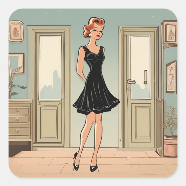 Colección de Pegatinas LBD de moda (Anverso)