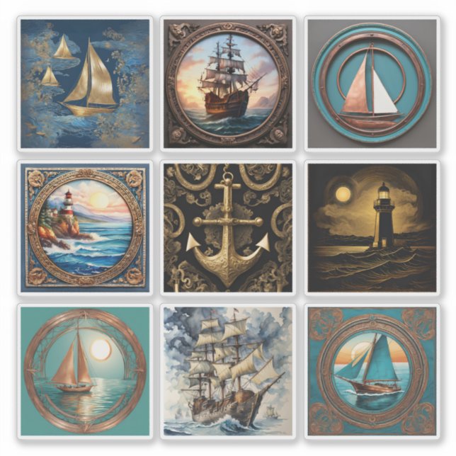 Colección de Pegatinas náuticos (Anverso)