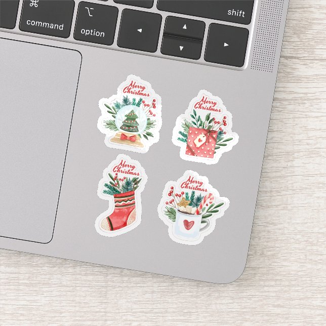 colección de pegatinas navideñas festivas (Detalle)