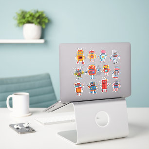 Colección de Pegatinas Rendezvous de Robot Retro