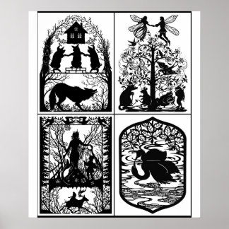 Colección de Póster de Diseños de Cuentos de Hadas