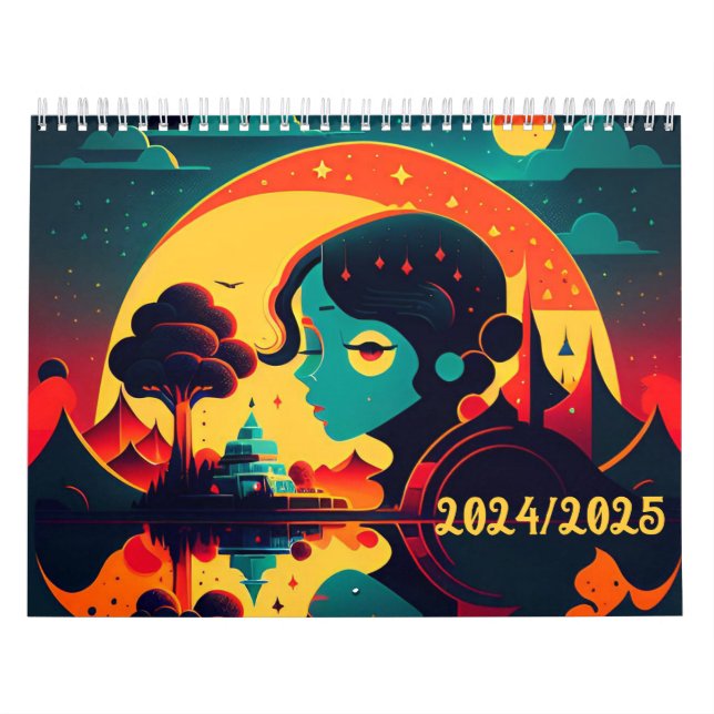 Colección de Posters retro 2 años Calendario 2024- (Tapa)