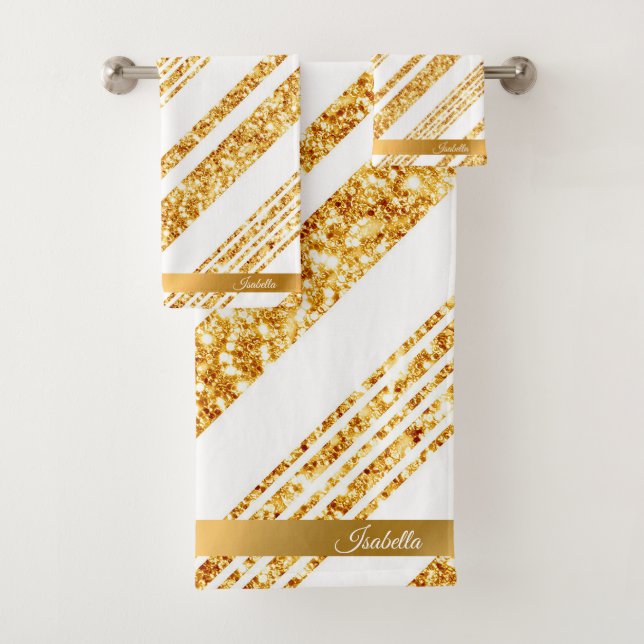 Colección de rayas populares Boho, Purpurina blanc (In situ)