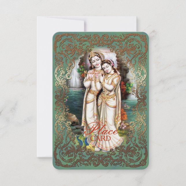 Colección de Tarjeta de Boda Radha Krishna - Tarje (Anverso)