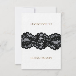 Colección de Tarjetas de Boda de Encaje Negro Anti