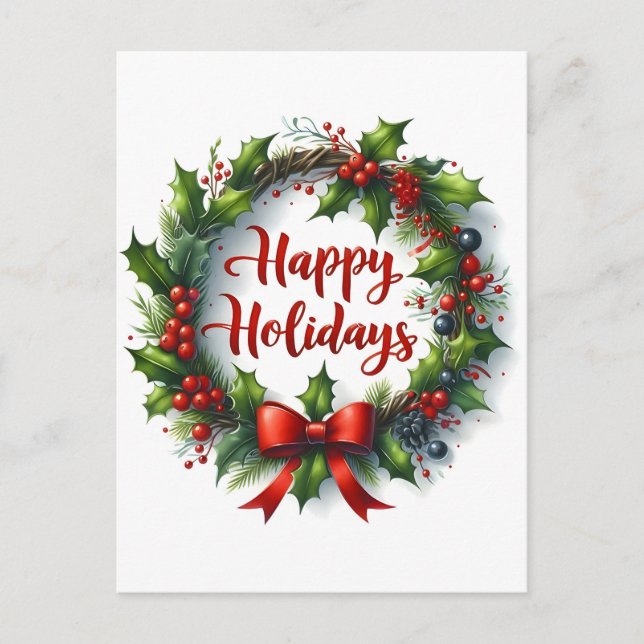 Colección de Tarjetas de Navidad Festivas para las (Anverso)