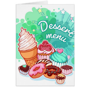 Colección del menú del postre