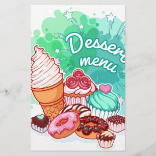 Colección del menú postre