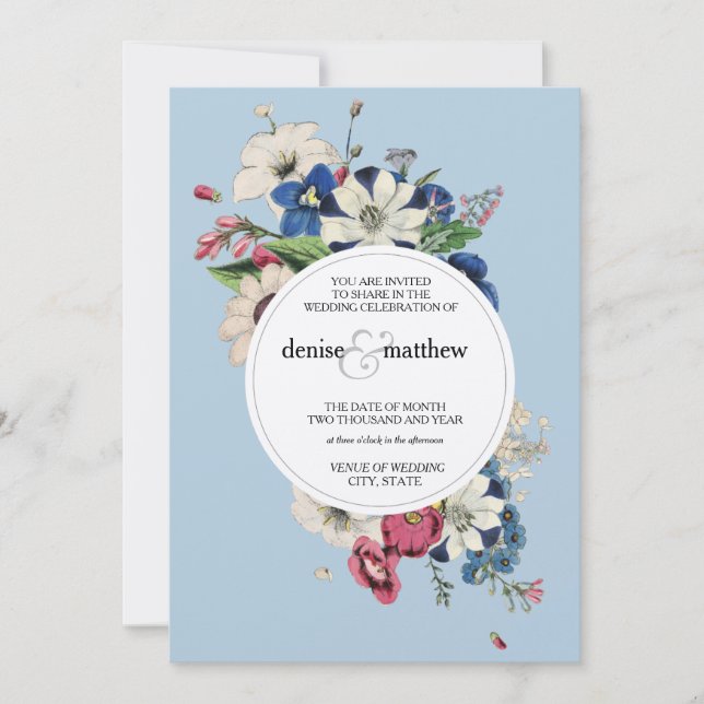 Colección Eterna en Omphalodes Azul Invitación (Anverso)