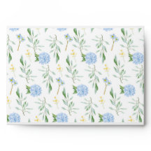 Colección Floral Azul de Sobres
