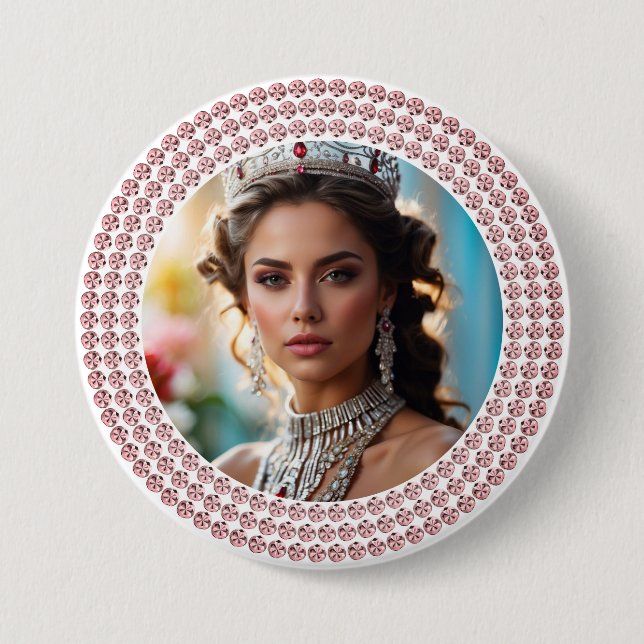 Colección Glam de Botón de Concurso en Rosa Dorado (Anverso)