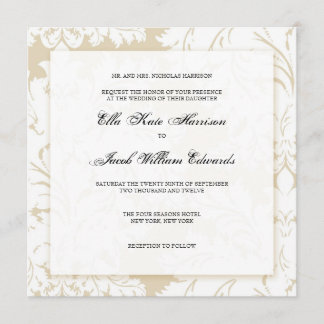 Colección Gold Damask| Invitación a la boda