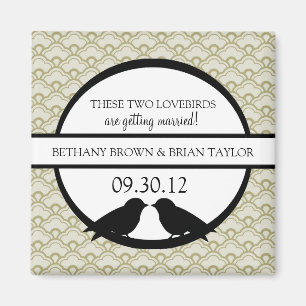 Colección Lovebirds Guardar el imán de fecha