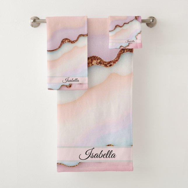 Colección moderna de ácaros de mármol rosa claro a (In situ)