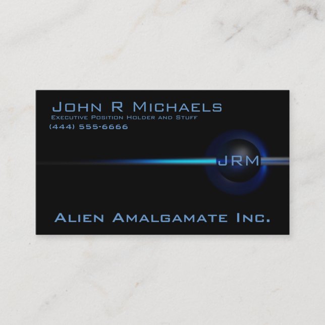 Colección negra híper: Tarjeta de visita del (Anverso)