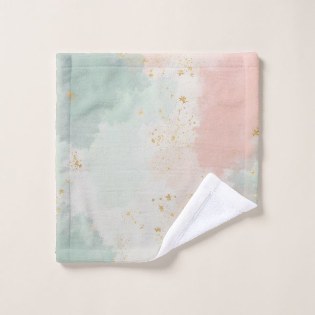 Colección Popular Abstracta Rosa Mint Blush (Toallita)