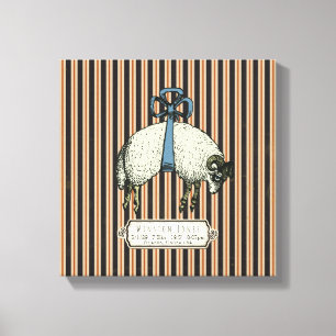 Colección Pretty Bow Sheep™ - Lienzo Envuelto
