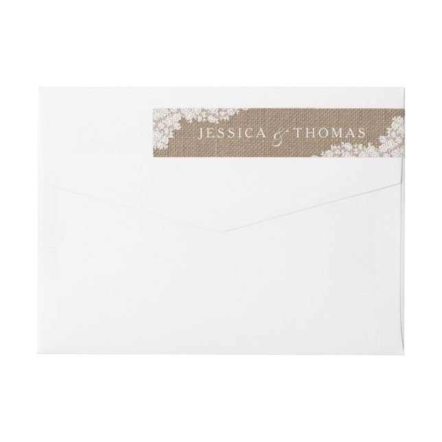 Colección Rustic Burlap & Vintage White Lace (Reverso)