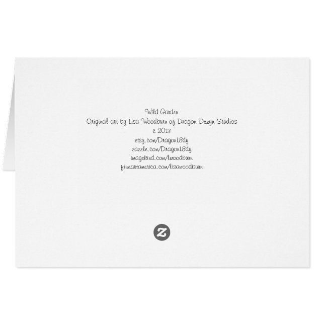 Colección salvaje del jardín (Reverso Horizontal)