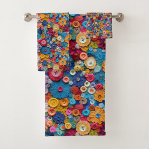 Colección vibrante de flores de botón coloridas