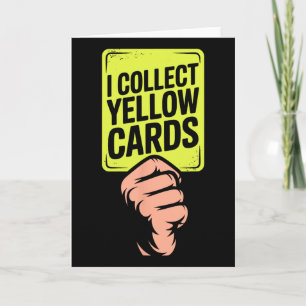 Colecciono Tarjetas Amarillas Jugador de Fútbol Fa